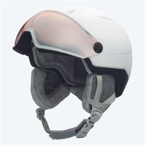 Ски каска за жени Rossignol Fit Visor Impacts white/orange/silver