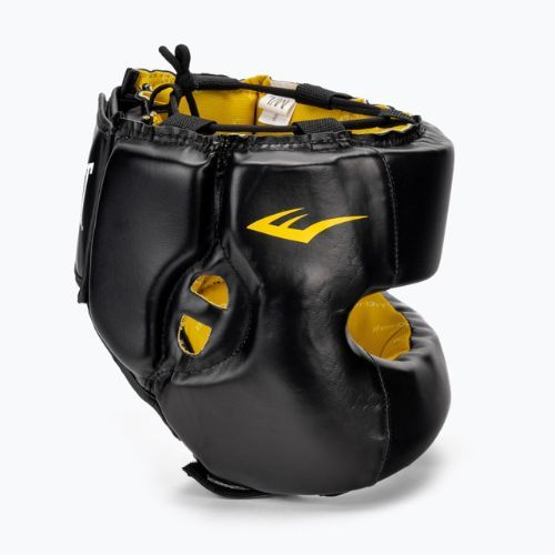 Мъжка боксова каска EVERLAST Elite Lea Headgear black EV 720