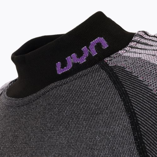 Дамски термо потник UYN Evolutyon UW Shirt Turtle Neck anthracite melange/raspberry/purple