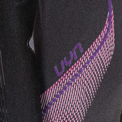 Дамски термо потник UYN Evolutyon UW Shirt Turtle Neck anthracite melange/raspberry/purple