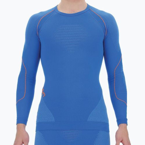 Мъжки термален суитшърт UYN Evolutyon UW Shirt blue/blue/orange shiny