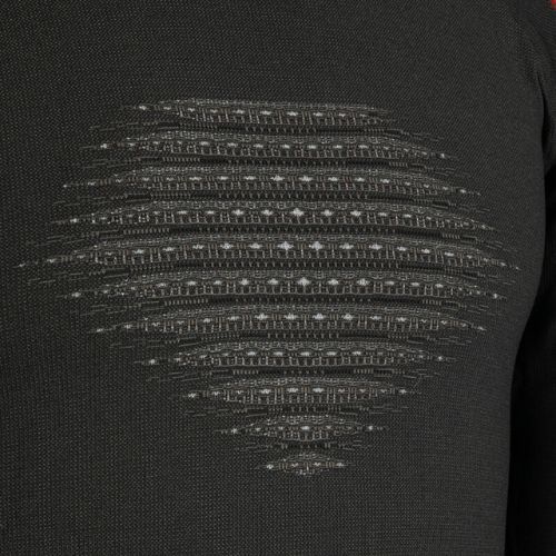 Мъжка термоактивна блуза UYN Evolutyon Comfort UW Shirt charcoal/white/red