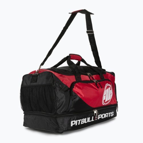 Чанта за обучение Pitbull West Coast Big Duffle Bag Logo Pitbull Sports black/red