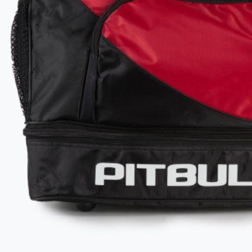 Чанта за обучение Pitbull West Coast Big Duffle Bag Logo Pitbull Sports black/red