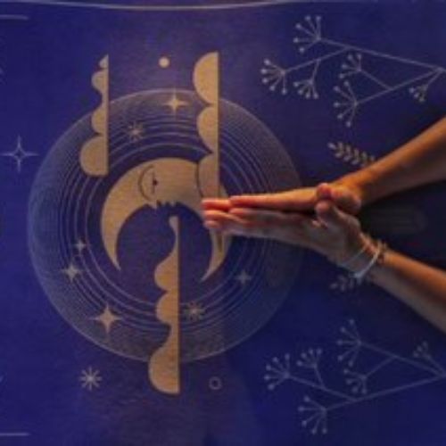 Пътуващо килимче за йога Moonholi MAGIC TRAVEL 1,5 мм лилаво SKU-117