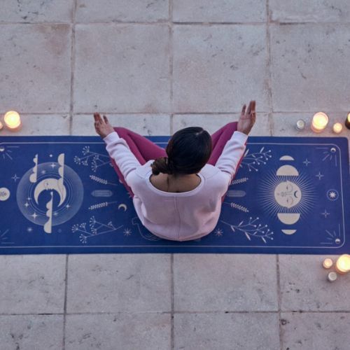 Пътуващо килимче за йога Moonholi MAGIC TRAVEL 1,5 мм лилаво SKU-117