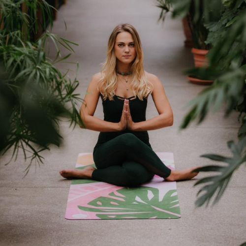 Moonholi TROPICANA постелка за йога 3 мм розова SKU-106