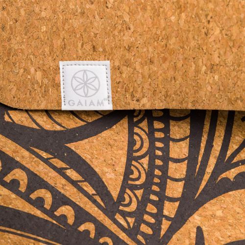 Килимче за йога Gaiam Printed Cork Mandala 5 мм кафяво 63495