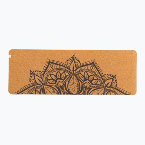 Килимче за йога Gaiam Printed Cork Mandala 5 мм кафяво 63495