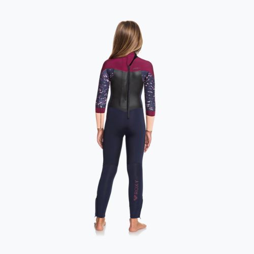 Детска пяна за плуване ROXY 3/2 Syncro Teeny BZ FLT 2021 dark navy/red plum/sunset glow