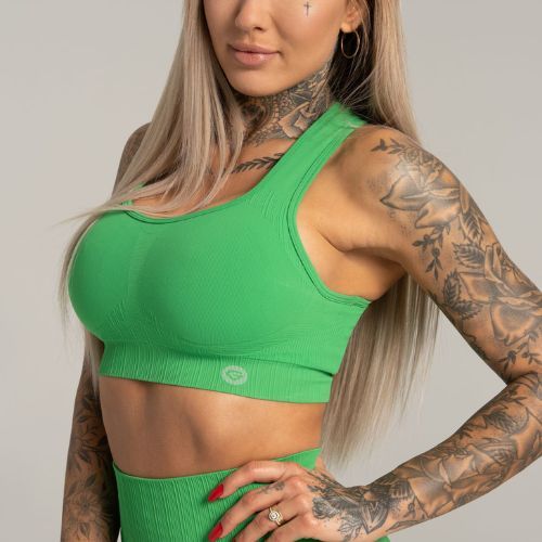 Дамски тренировъчен сутиен Glamour push up зелен 376