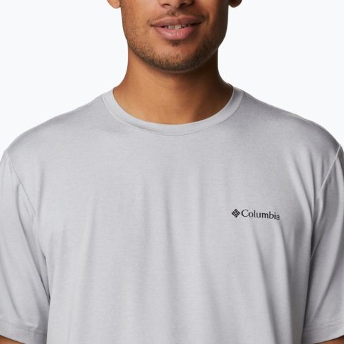 Мъжка тениска за трекинг Columbia Tech Trail Graphic Tee сива 1930802