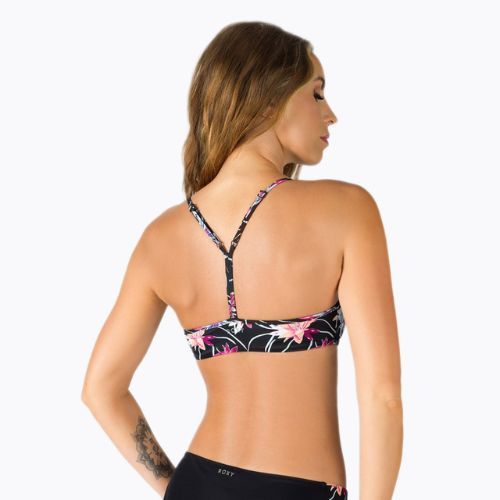 Горна част на бански костюм ROXY Active Bralette 2021 anthracite/floral flow