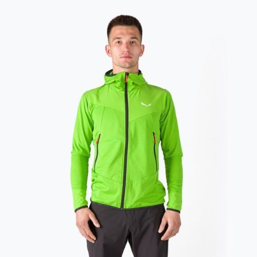 Salewa мъжки Agner Hybrid PL/DST FZ Hoody поларен суитшърт зелен 00-0000027371