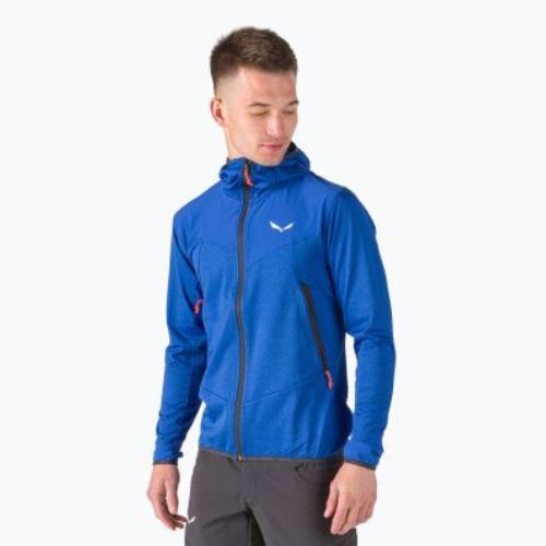 Мъжки суитшърт Salewa Agner Hybrid PL/DST FZ Hoody от полар, син 00-0000027371