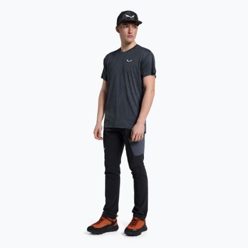 Salewa Puez Melange Dry мъжка тениска за трекинг черна 00-0000026537