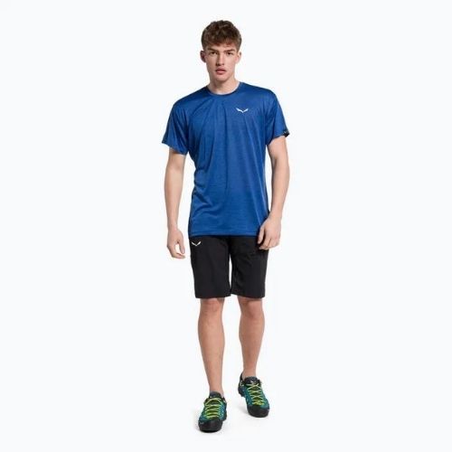 Мъжка риза Salewa Puez Melange Dry за трекинг синя 00-0000026537