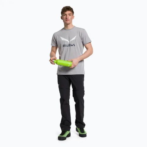 Мъжка тениска за трекинг Salewa Solidlogo Dry сива 00-0000027018