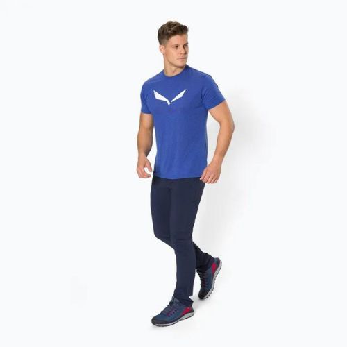 Мъжка риза Salewa Solidlogo Dry за трекинг, синя 00-0000027018