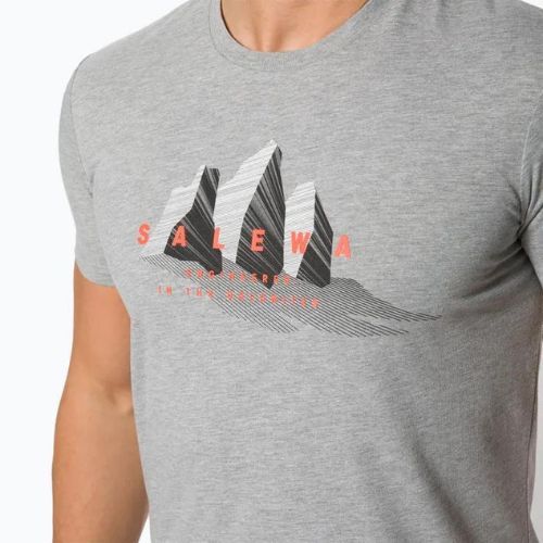 Salewa Lines Graphic Dry мъжка тениска за трекинг сива 00-0000028065