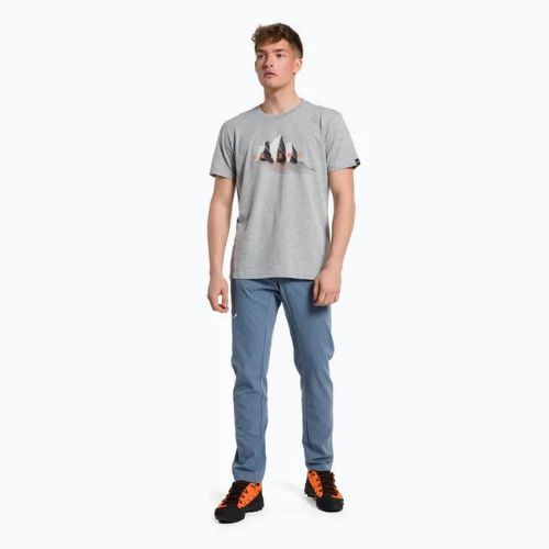 Salewa Lines Graphic Dry мъжка тениска за трекинг сива 00-0000028065