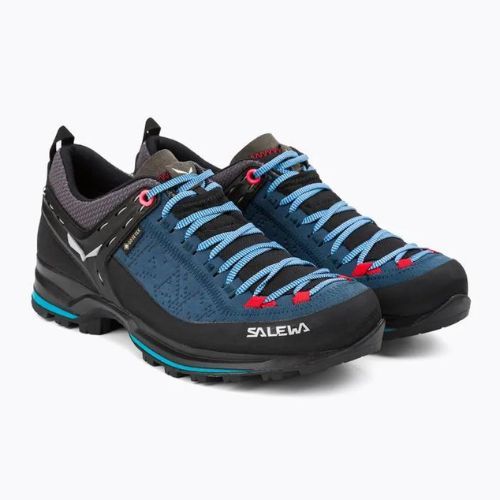 Salewa MTN Trainer 2 GTX дамски ботуши за трекинг тъмен деним/флуокорал