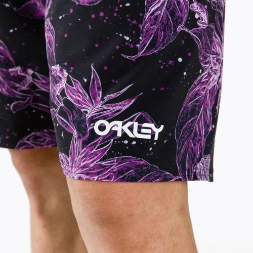 Мъжки къси панталони за плуване Oakley Retro Split 21 лилаво FOA403024