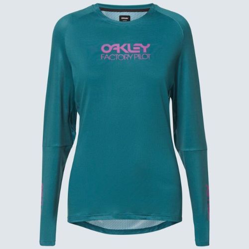 Дамско колоездачно трико Oakley WMNS Factory Pilot LS green FOA500224