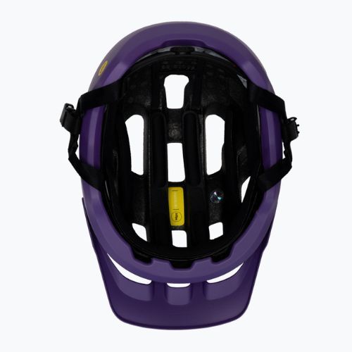 Велосипедна каска POC Axion Race MIPS sapphire purple/uranium black metallic/matt