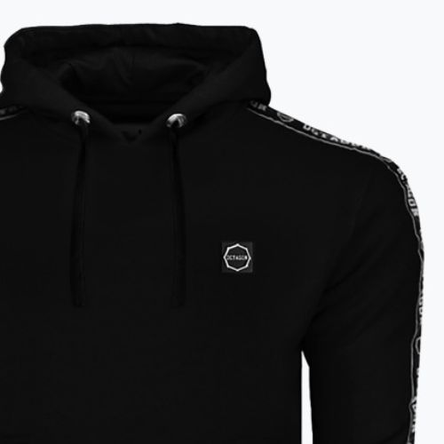 Мъжка блуза с качулка Octagon Stripe black