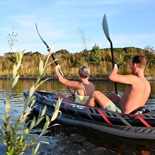 Pure4Fun XPRO Kayak 3.0 надуваем каяк за 2 човека с високо налягане, сив P4F150130