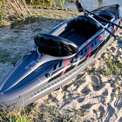 Pure4Fun XPRO Kayak 3.0 надуваем каяк за 2 човека с високо налягане, сив P4F150130