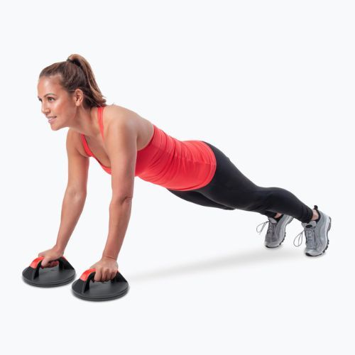 Ръкохватки за изтласкване Pure2Improve Push-up Pro Set червено/черно P2I202160
