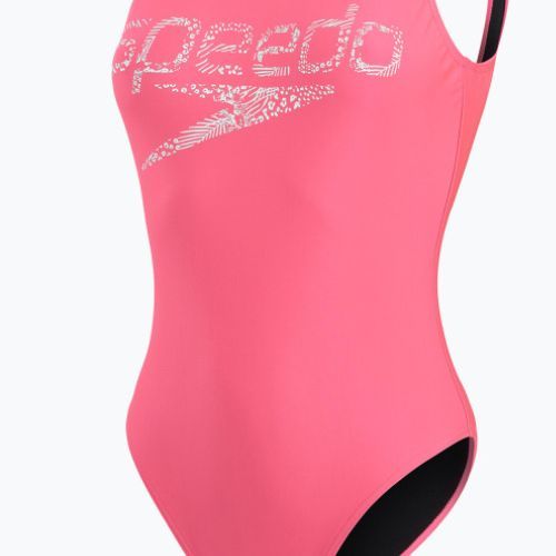 Дамски бански костюм Speedo Logo Deep U-Back от една част, розов 68-12369A657