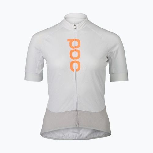 Дамско колоездачно трико POC Essential Road Logo hydrogen white/granite grey