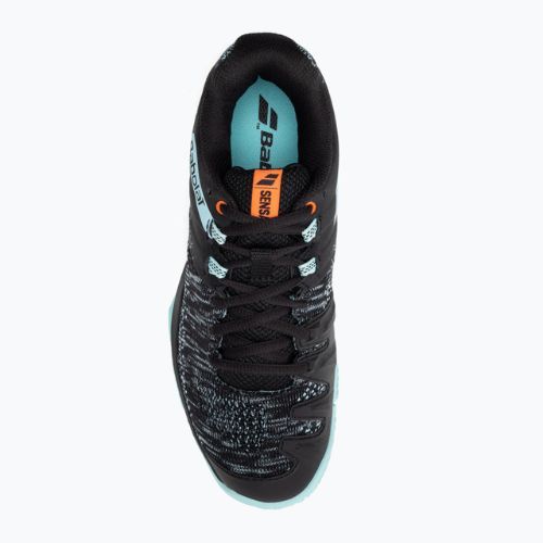 Babolat Sensa black/tanager turquoise дамски обувки за гребане