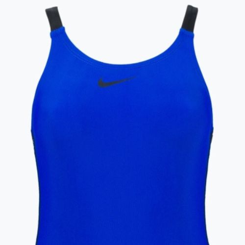 Дамски бански костюм от една част Nike Logo Tape Fastback синьо NESSB130-416