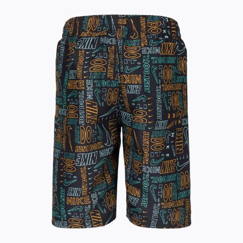 Детски къси панталони за плуване Nike Logo Mashup 8" Volley черни NESSC791-001