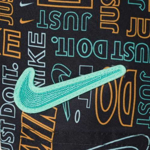 Детски къси панталони за плуване Nike Logo Mashup 8" Volley черни NESSC791-001