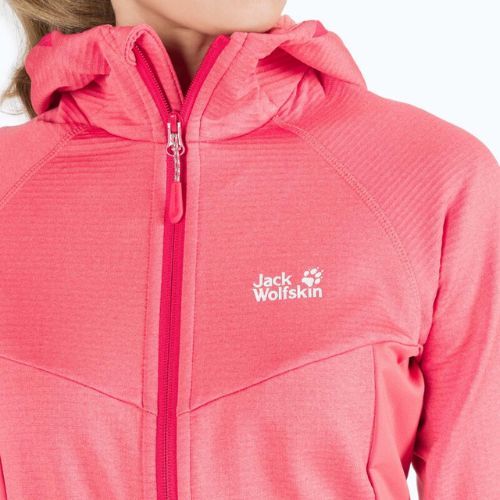 Дамски поларен суитшърт Jack Wolfskin Hydro Grid оранжев 1709911_2072