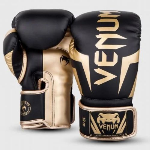 Боксови ръкавици Venum Elite черни/златни