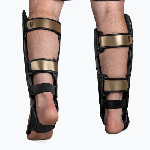 Hayabusa T3 Striking Shin Guards black/gold T3SSG