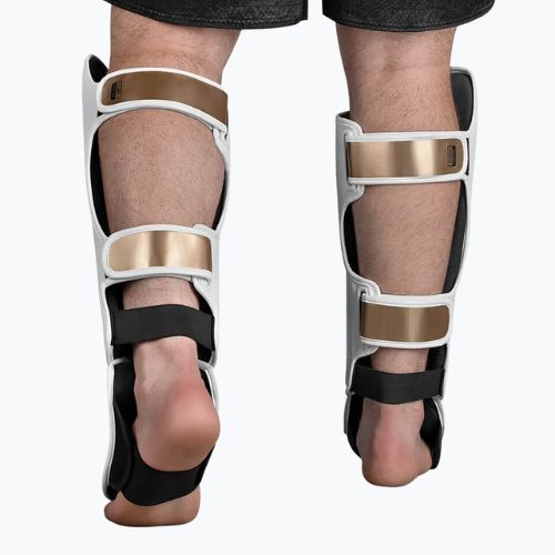 Hayabusa T3 Striking Shin Guards бяло и златно T3SSG