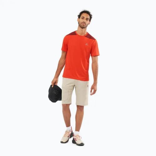 Salomon Outline SS мъжка тениска за трекинг червена LC1715200