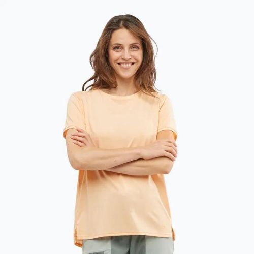 Дамска тениска за трекинг Salomon Outline Summer SS orange LC1794500