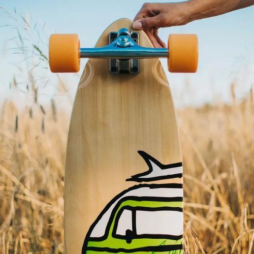 Fish Skateboards Vanlife лонгборд бежов LONG-VANL-SIL-ORA
