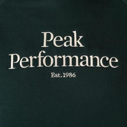 Мъжки суитшърт за трекинг Peak Performance Original Hood Green G77756250