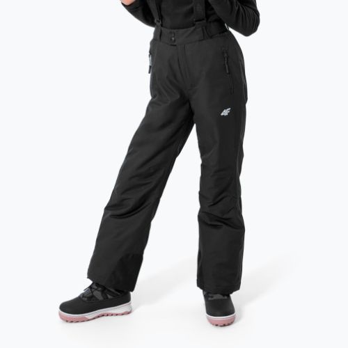 Детски ски панталон 4F JSPDN001 черен HJZ22-JSPDN001