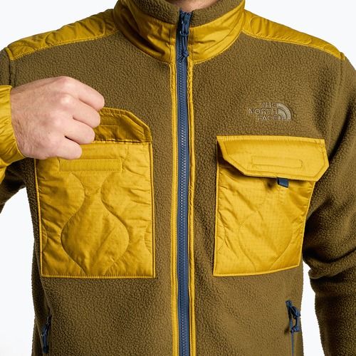 Мъжки суитшърт за трекинг The North Face Royal Arch FZ кафяво и жълто NF0A7UJBC0N1
