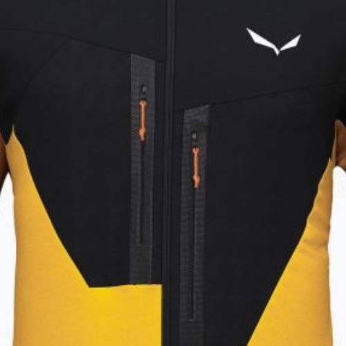 Мъжки суитшърт Salewa Ortles AM с полар черен/жълт 00-0000028178